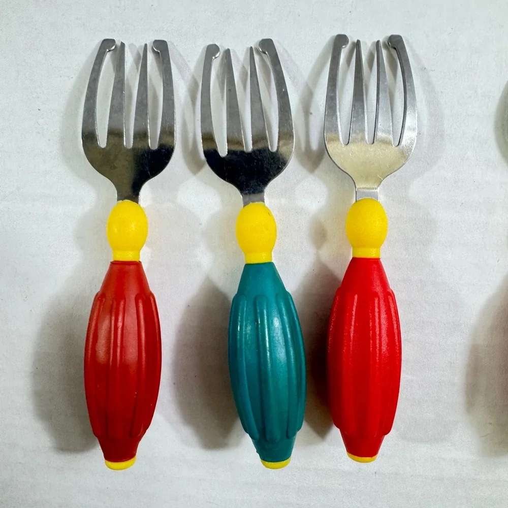 Gerber NUK Toddler Utensils Set 6pc Spoons Forks Chunky‎ Easy Grip Handles Multi